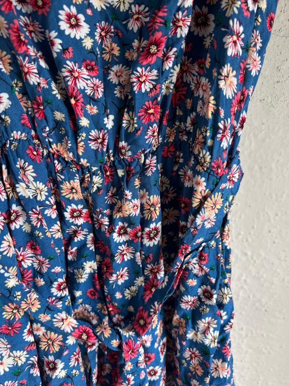 Blue Floral Spaghetti Strap Romper - Picture 3 of 3